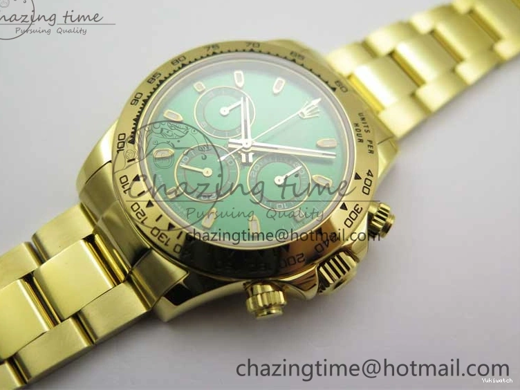 YG Daytona Edition Green YG 1:1 Best Bracelet Steel 904L KKF A7750 Dial on 0401